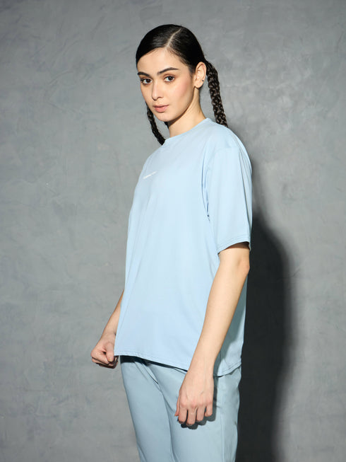 Women Printed Boxy Fit Round Neck T-shirt with COTFLEX