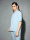 Women Printed Boxy Fit Round Neck T-shirt with COTFLEX