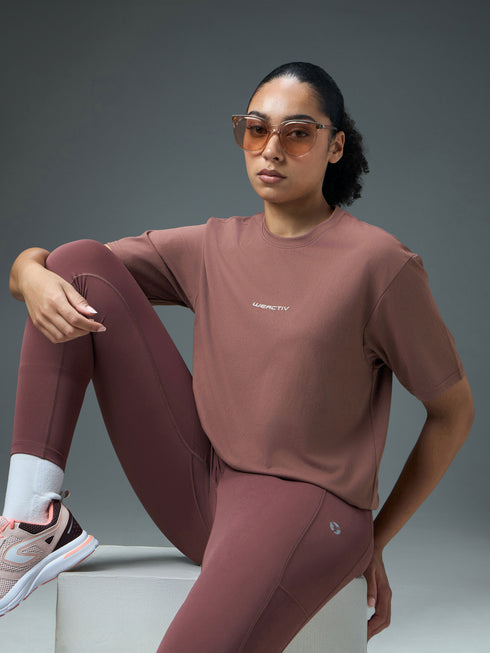 Women Printed Boxy Fit Round Neck T-shirt with COTFLEX