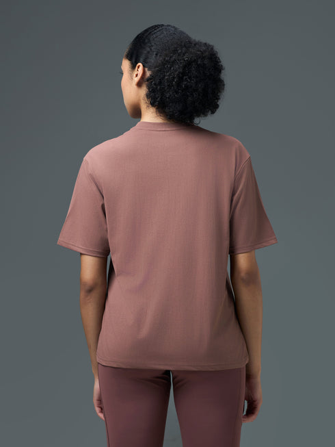 Women Printed Boxy Fit Round Neck T-shirt with COTFLEX