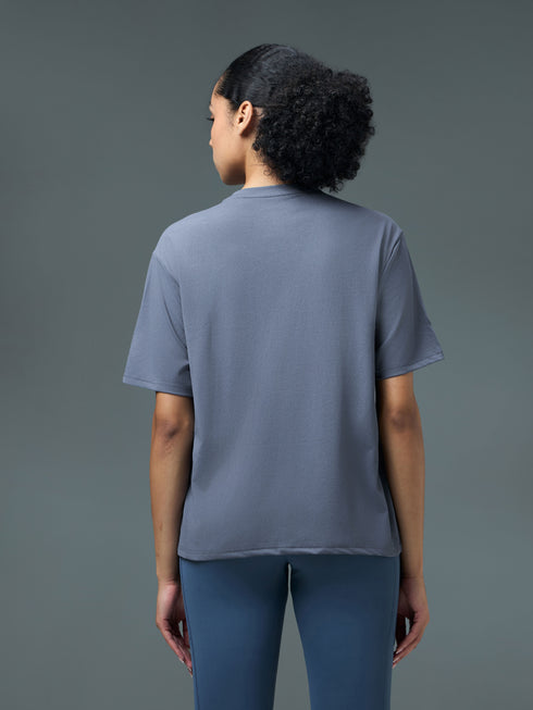Women Printed Boxy Fit Round Neck T-shirt with COTFLEX