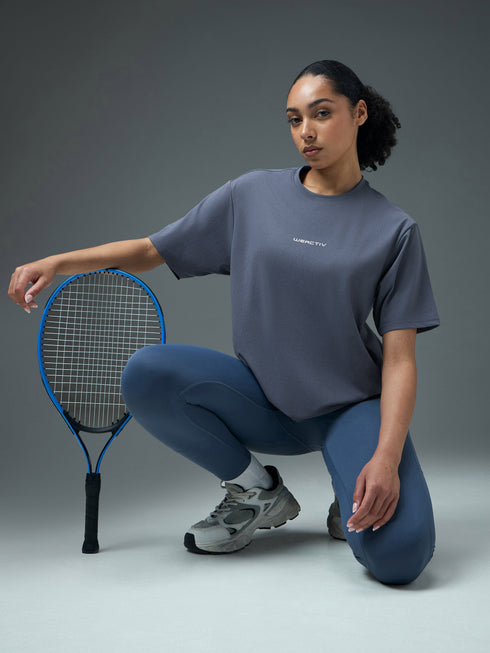 Women Printed Boxy Fit Round Neck T-shirt with COTFLEX