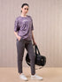 Women Jacquard Boxy Fit Round Neck T-shirt with DOUBLE COOL