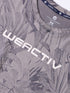Women Jacquard Boxy Fit Round Neck T-shirt with DOUBLE COOL