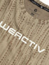 Women Jacquard Boxy Fit Round Neck T-shirt with DOUBLE COOL