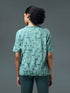 Women Jacquard Boxy Fit Round Neck T-shirt with DOUBLE COOL