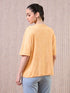 Women Jacquard Boxy Fit Round Neck T-shirt with DOUBLE COOL