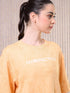 Women Jacquard Boxy Fit Round Neck T-shirt with DOUBLE COOL