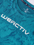 Women Jacquard Boxy Fit Round Neck T-shirt with DOUBLE COOL