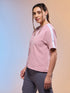 Women Printed Relaxed Fit Round Neck T-shirt with ELASTOPLUS