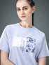 Women Printed Relaxed Fit Round Neck T-shirt with ELASTOPLUS