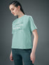 Women Printed Relaxed Fit Round Neck T-shirt with ELASTOPLUS