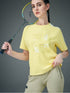 Women Printed Relaxed Fit Round Neck T-shirt with ELASTOPLUS
