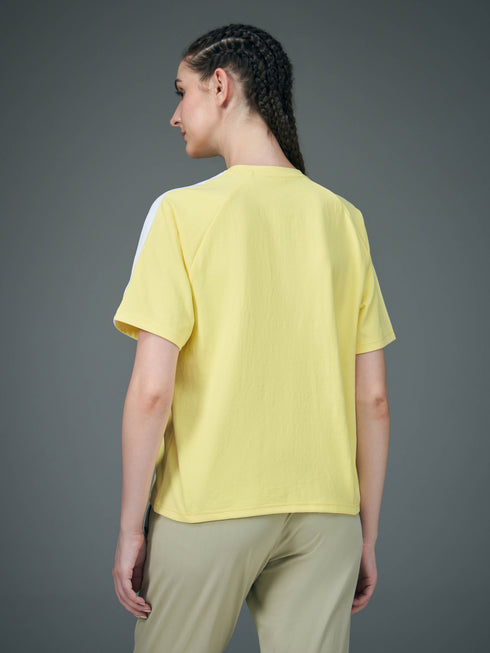 Women Printed Relaxed Fit Round Neck T-shirt with ELASTOPLUS