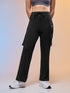 Women Solid Straight Fit Cargo Trackpants with TECHNOCOOL+