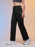 Women Solid Straight Fit Cargo Trackpants with TECHNOCOOL+