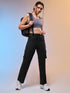 Women Solid Straight Fit Cargo Trackpants with TECHNOCOOL+