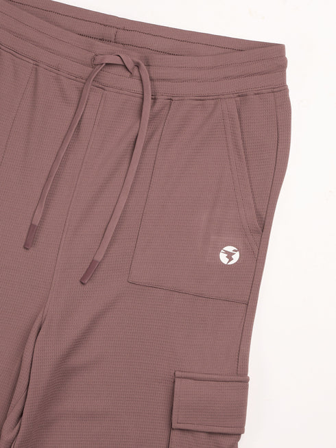 Women Solid Straight Fit Cargo Trackpants with TECHNOCOOL+