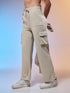 Women Solid Straight Fit Cargo Trackpants with TECHNOCOOL+
