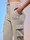 Women Solid Straight Fit Cargo Trackpants with TECHNOCOOL+