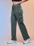 Women Solid Straight Fit Cargo Trackpants with TECHNOCOOL+