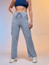 Women Solid Straight Fit Cargo Trackpants with TECHNOCOOL+