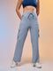 Women Solid Straight Fit Cargo Trackpants with TECHNOCOOL+