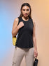 Women Solid Slim Fit Round Neck Tank Top with COTFLEX
