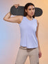 Women Solid Slim Fit Round Neck Tank Top with COTFLEX
