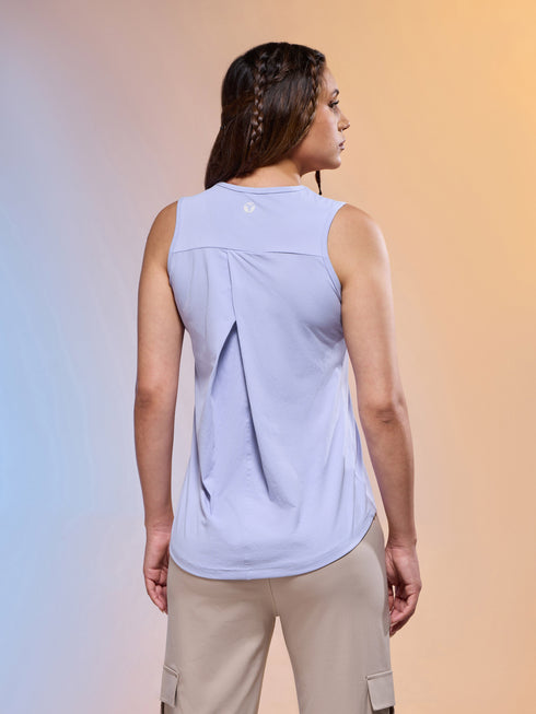 Women Solid Slim Fit Round Neck Tank Top with COTFLEX
