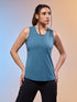 Women Solid Slim Fit Round Neck Tank Top with COTFLEX