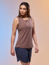 Women Solid Slim Fit Round Neck Tank Top with COTFLEX