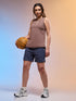 Women Solid Slim Fit Round Neck Tank Top with COTFLEX