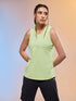 Women Solid Slim Fit Round Neck Tank Top with COTFLEX