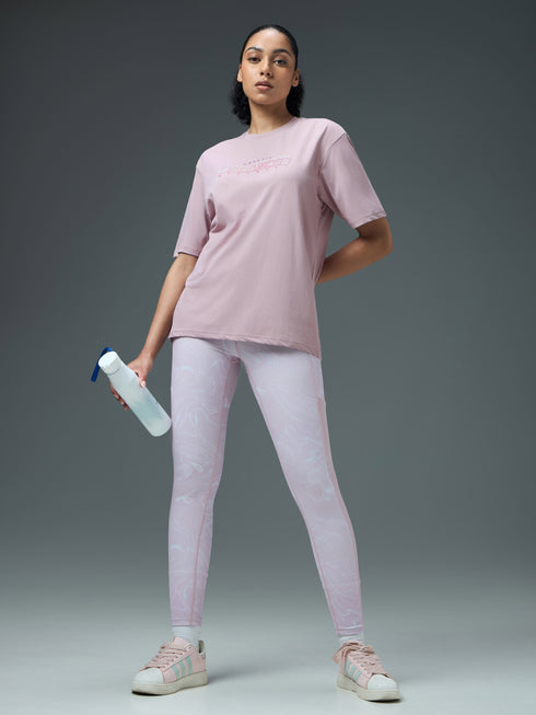 Women Printed Regular Fit Round Neck T-shirt with COTFLEX