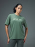 Women Printed Regular Fit Round Neck T-shirt with COTFLEX