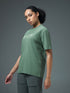 Women Printed Regular Fit Round Neck T-shirt with COTFLEX
