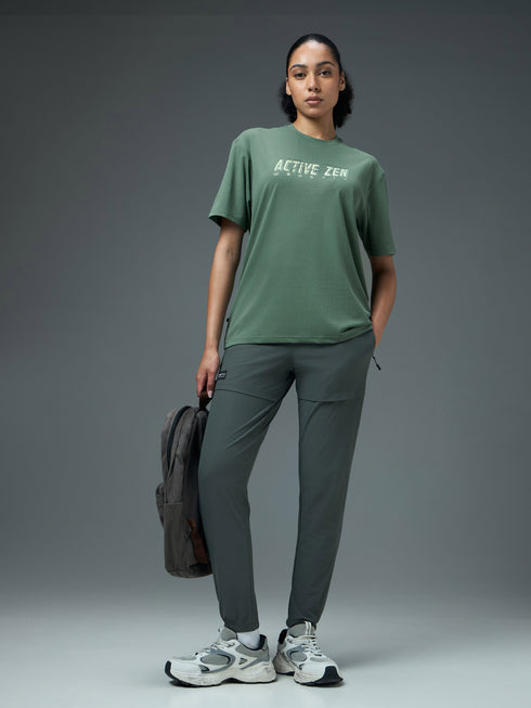 Women Printed Regular Fit Round Neck T-shirt with COTFLEX