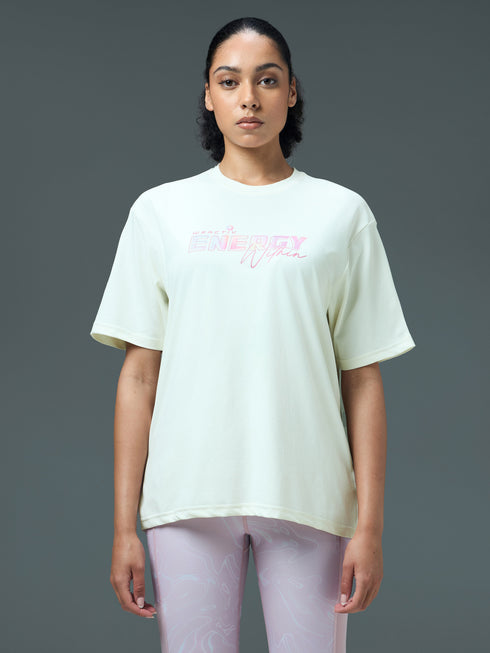 Women Printed Regular Fit Round Neck T-shirt with COTFLEX