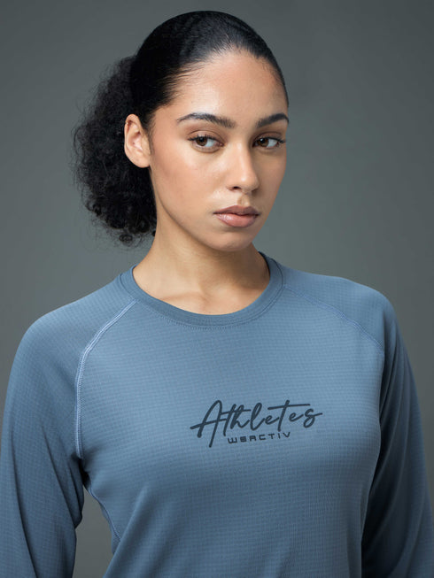 Women Printed Slim Fit Round Neck Sports Tee for Yoga & Fitness with TECHNOCOOL+
