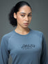 Women Printed Slim Fit Round Neck Sports Tee for Yoga & Fitness with TECHNOCOOL+