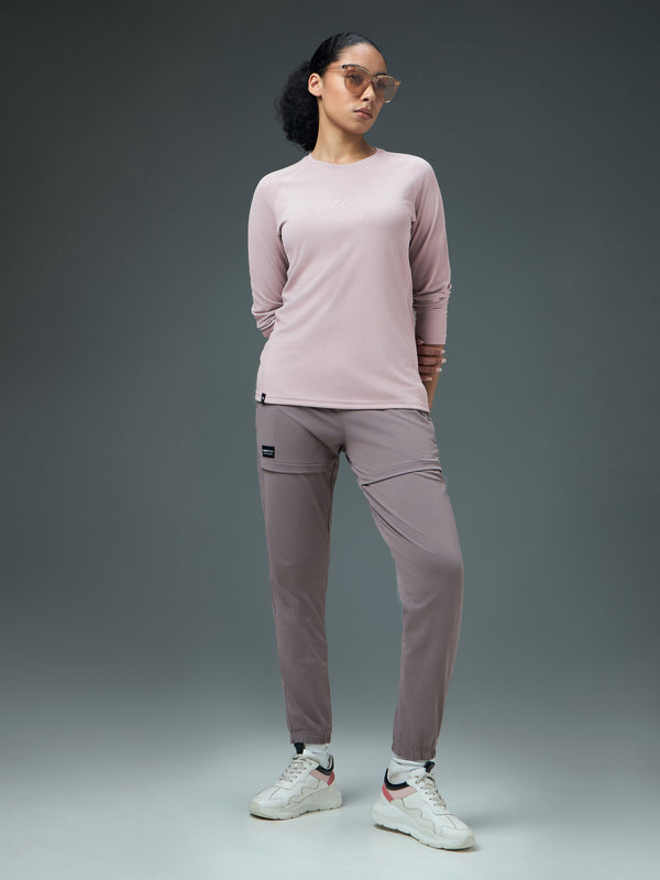 Women Printed Slim Fit Round Neck Sports Tee for Yoga & Fitness with TECHNOCOOL+