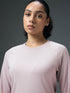 Women Printed Slim Fit Round Neck Sports Tee for Yoga & Fitness with TECHNOCOOL+