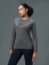 Women Printed Slim Fit Round Neck Sports Tee for Yoga & Fitness with TECHNOCOOL+