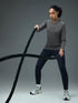 Women Printed Slim Fit Round Neck Sports Tee for Yoga & Fitness with TECHNOCOOL+