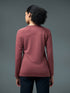 Women Printed Slim Fit Round Neck Sports Tee for Yoga & Fitness with TECHNOCOOL+