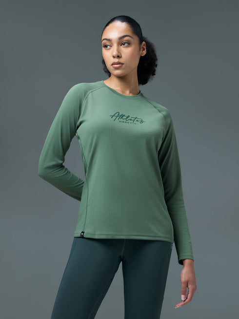 Women Printed Slim Fit Round Neck Sports Tee for Yoga & Fitness with TECHNOCOOL+