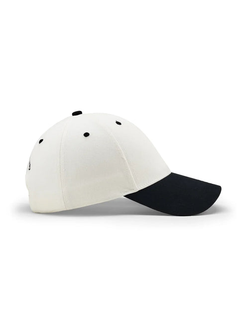 Dual Color Cotton Off White Unisex Cap