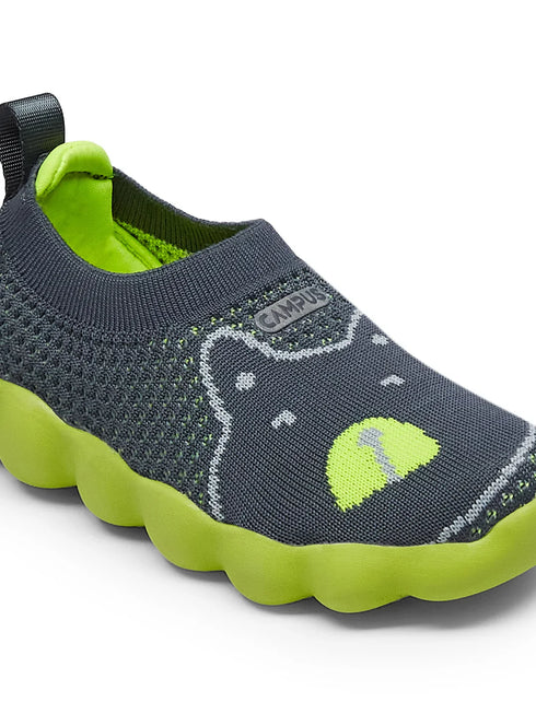 WHRIL Grey Kids Walking Shoes