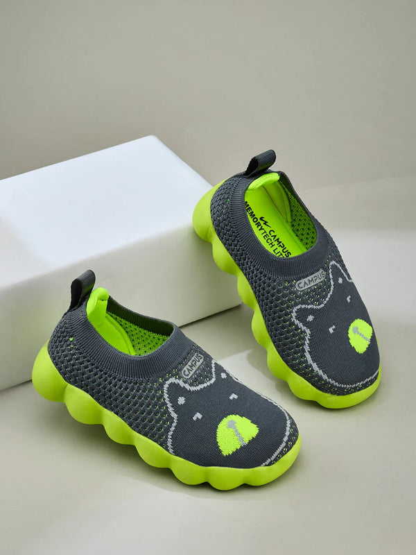 WHRIL Grey Kids Walking Shoes